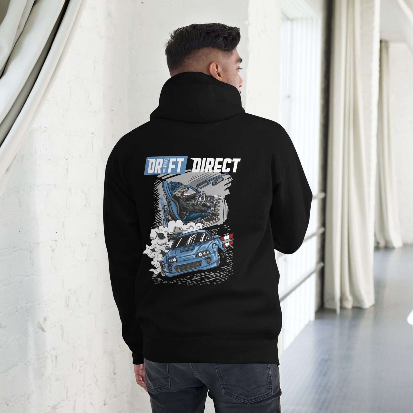 Drift Direct Blue MK4 Supra Drifting (Hoodie)