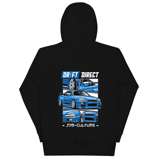 Drift Direct Blue R34 Skyline (Hoodie)