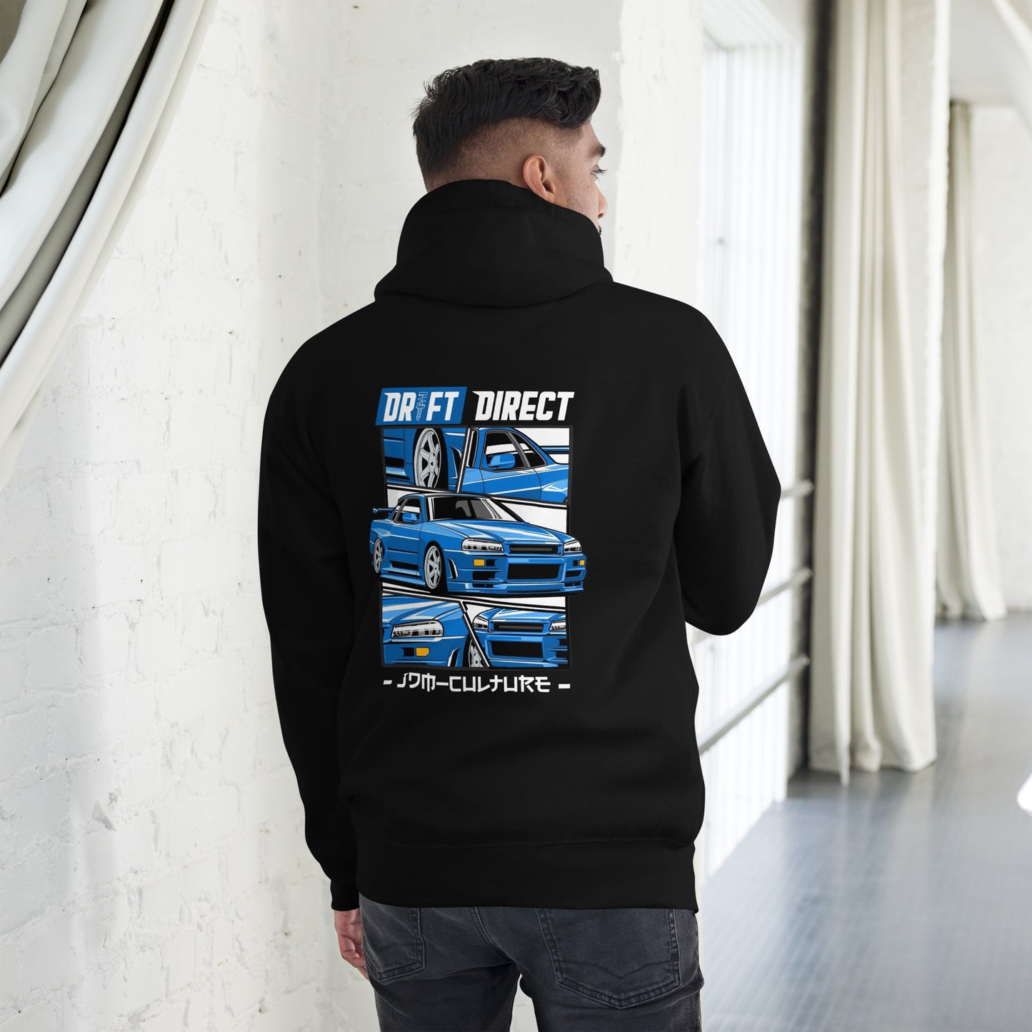 Drift Direct Blue R34 Skyline (Hoodie)